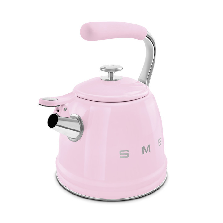 Bouilloire sifflante SMEG Rose WKF01PK – Design délicat et performant | Ménachoc