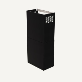 Extension de cheminée (partie haute + partie basse) 78cm en inox noir