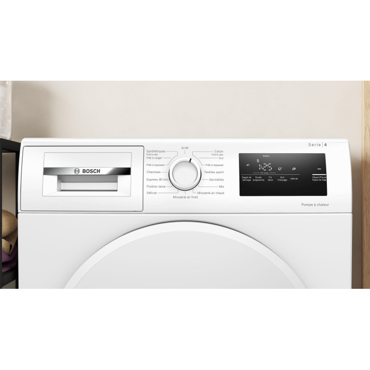 Sèche linge pompe à chaleur BOSCH Série 4 WTH8300DFR - 8kg | Ménachoc