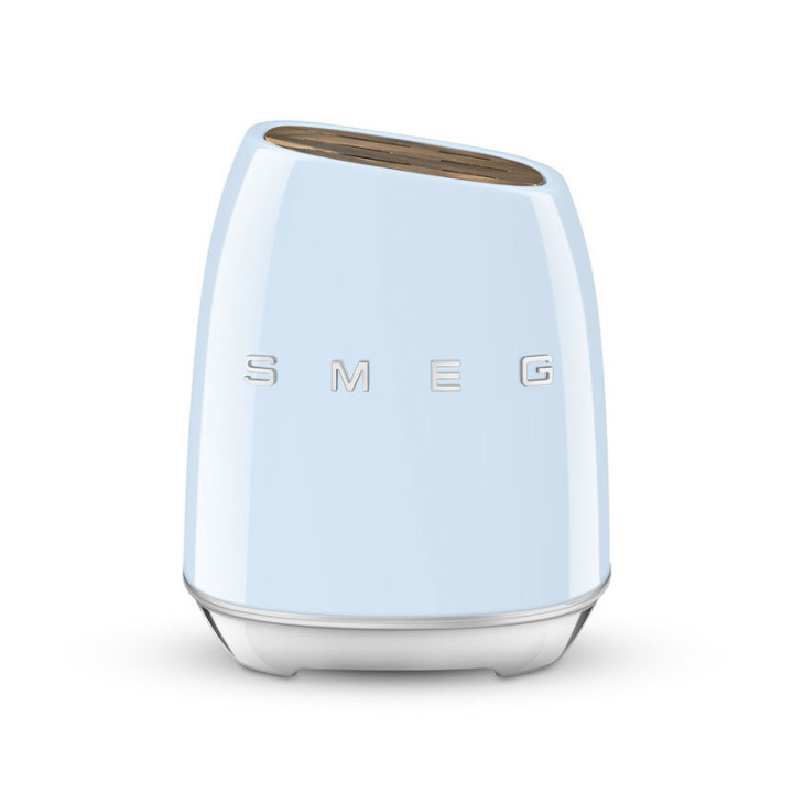 Bloc de Couteaux SMEG KBSF02PB Bleu Pastel – Style Années 50 – Ménachoc