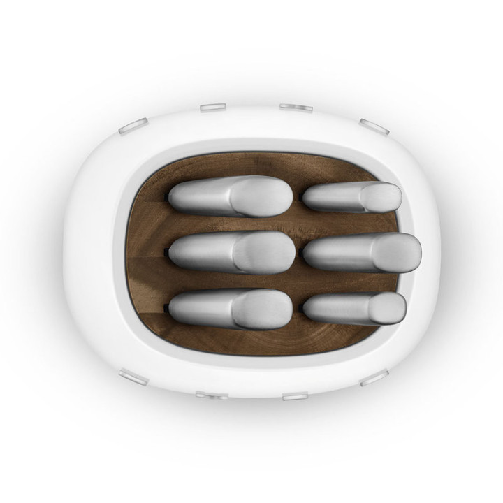 Bloc de Couteaux SMEG KBSF02WH Blanc – Design Années 50 – Ménachoc