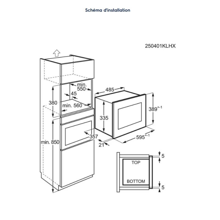 Micro ondes gril encastrable Série 600 ELECTROLUX LMS4253TMX - 25L | Ménachoc