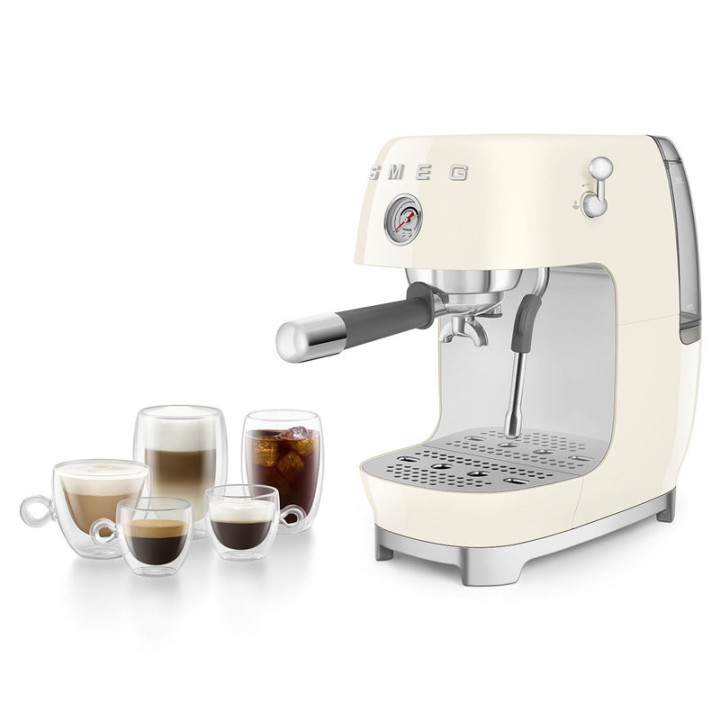 Machine à café SMEG Crème ECF03CREU – Expresso & Cold Brew | Ménachoc