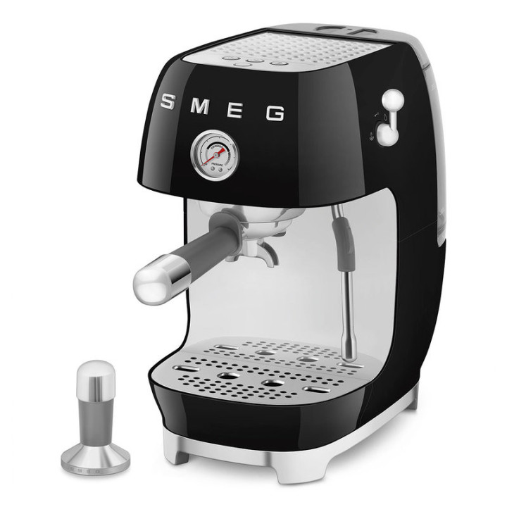 Machine à café SMEG Noir ECF03BLEU – Design Années 50 | Ménachoc