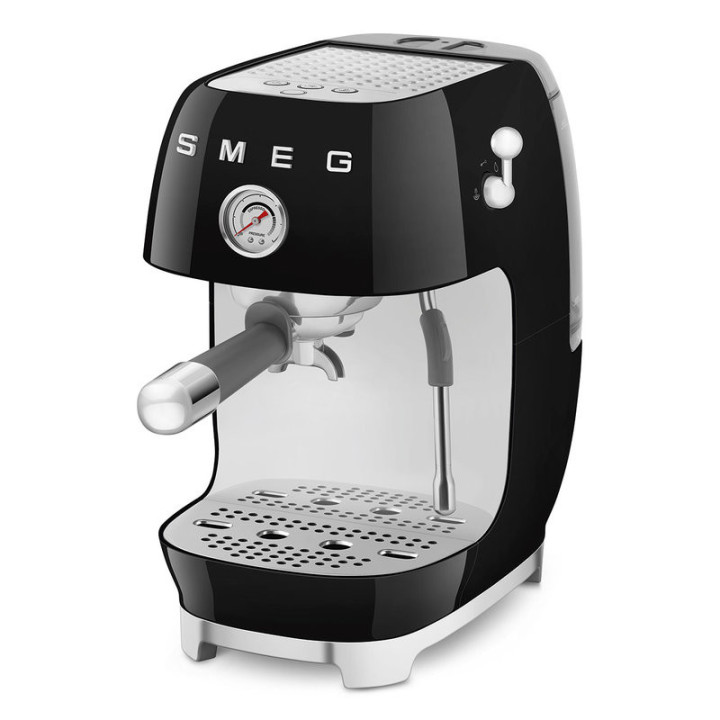 Machine à café SMEG Noir ECF03BLEU – Design Années 50 | Ménachoc