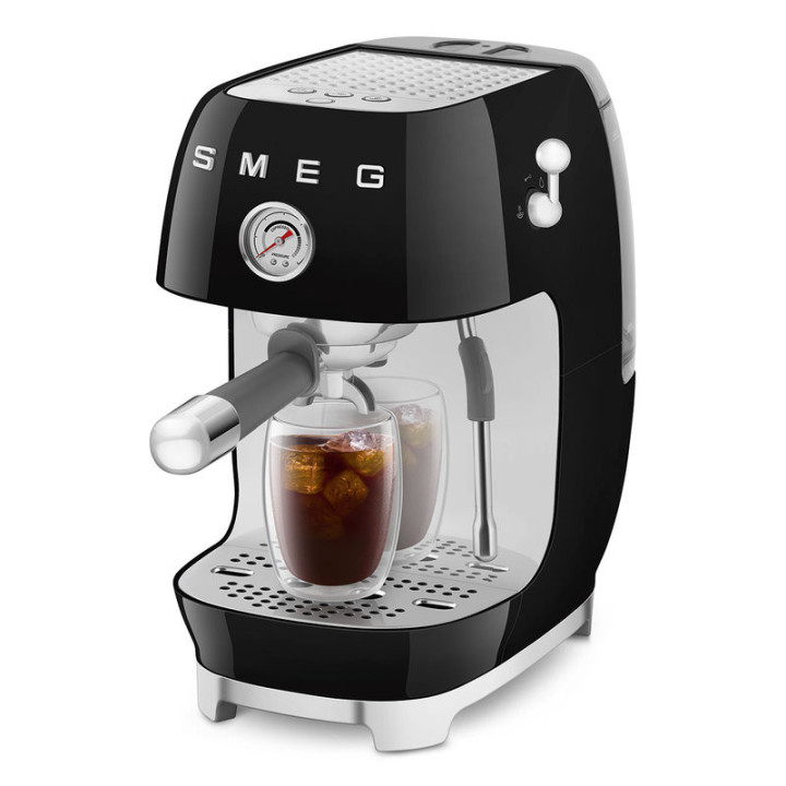Machine à café SMEG Noir ECF03BLEU – Design Années 50 | Ménachoc