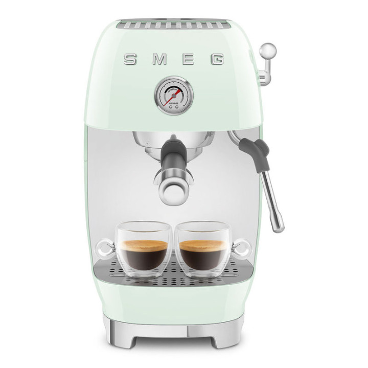 Machine à café SMEG Vert d’eau ECF03PGEU – Expresso & Cold Brew | Ménachoc