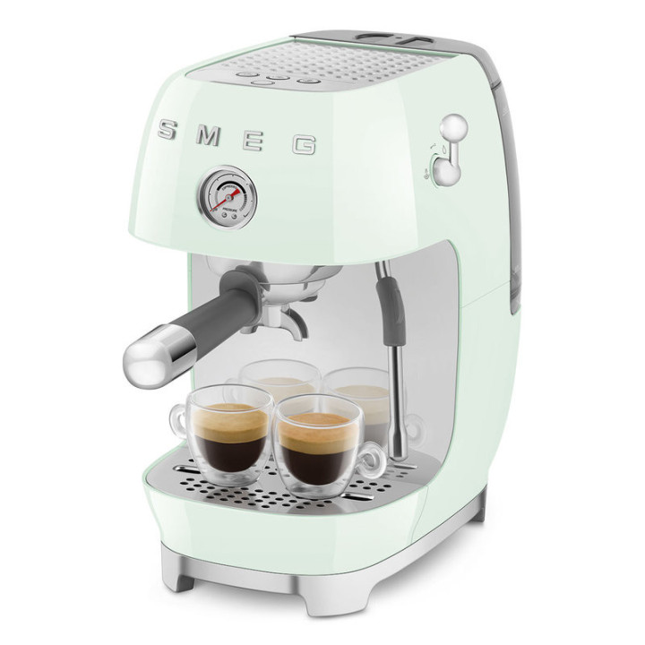 Machine à café Expresso & cold brew manuelle SMEG Vert d'eau ECF03PGEU