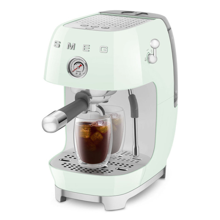 Machine à café SMEG Vert d’eau ECF03PGEU – Expresso & Cold Brew | Ménachoc