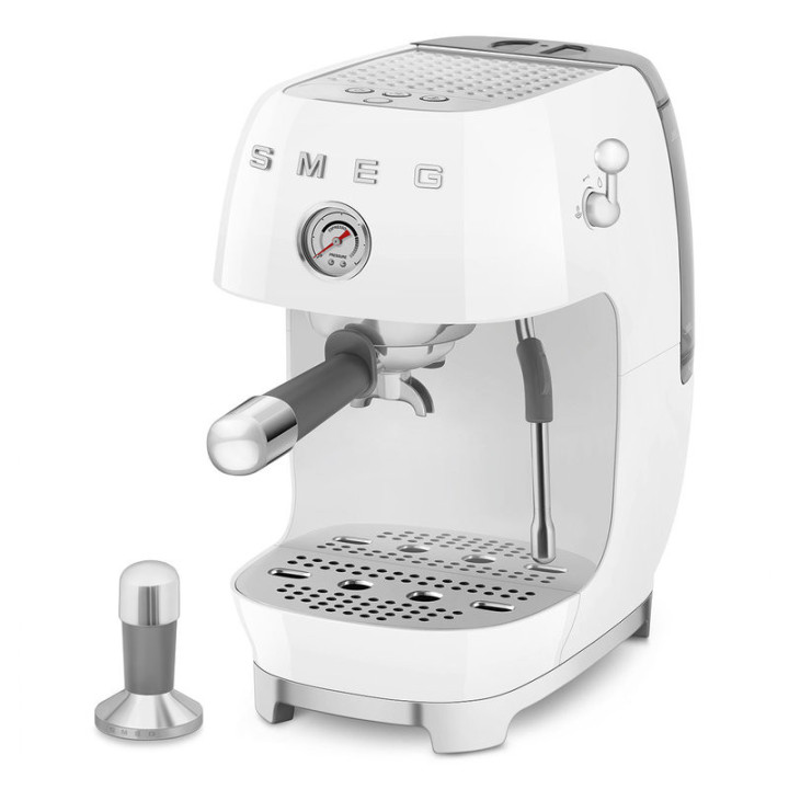 Machine à café SMEG Blanc ECF03WHEU – Élégance & Cold Brew | Ménachoc