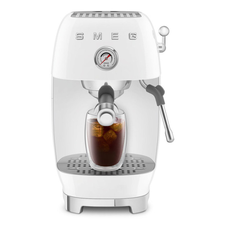 Machine à café SMEG Blanc ECF03WHEU – Élégance & Cold Brew | Ménachoc