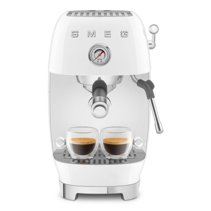 Machine à café SMEG Blanc ECF03WHEU – Élégance & Cold Brew | Ménachoc