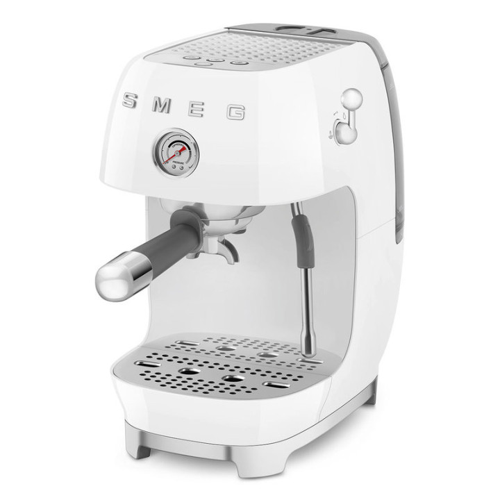 Machine à café SMEG Blanc ECF03WHEU – Élégance & Cold Brew | Ménachoc