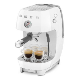 Machine à café SMEG Blanc ECF03WHEU – Élégance & Cold Brew | Ménachoc
