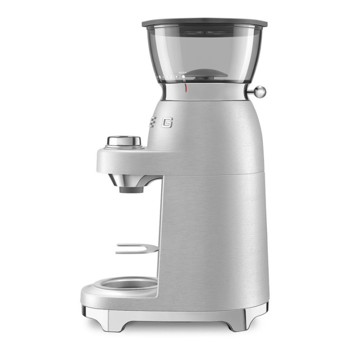 Moulin à café SMEG CGF02SSEU Inox brossé - Design rétro "Années 50"
