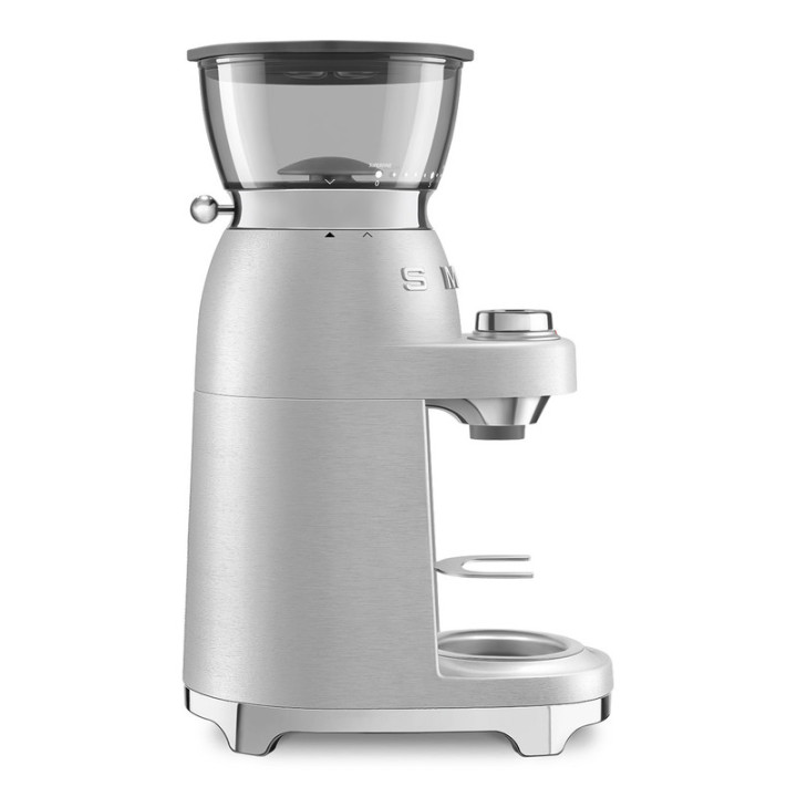 Moulin à café SMEG CGF02SSEU Inox brossé - Design rétro "Années 50"
