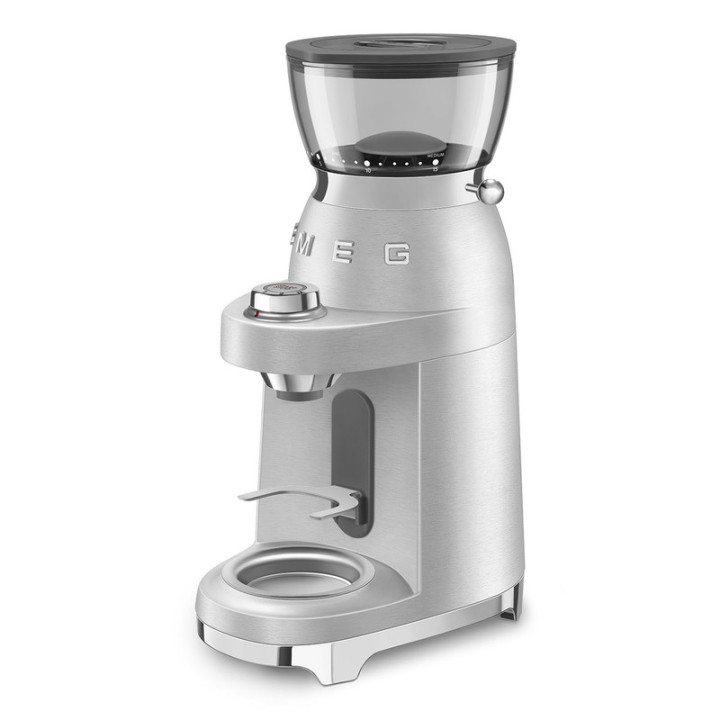 Moulin à café SMEG CGF02SSEU Inox brossé - Design rétro "Années 50"