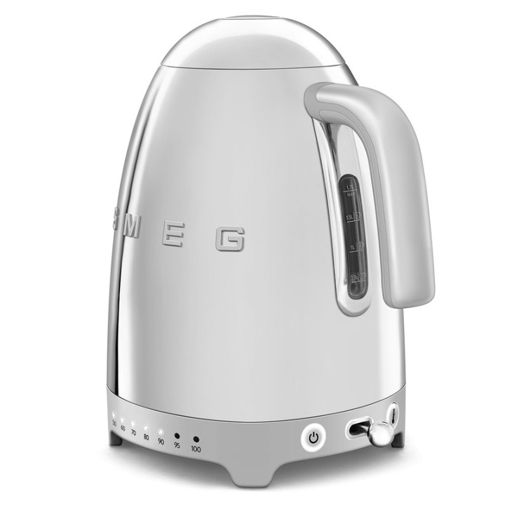 Bouilloire électrique thermostatée SMEG KLF04SSEU Chromé design "Années 50"