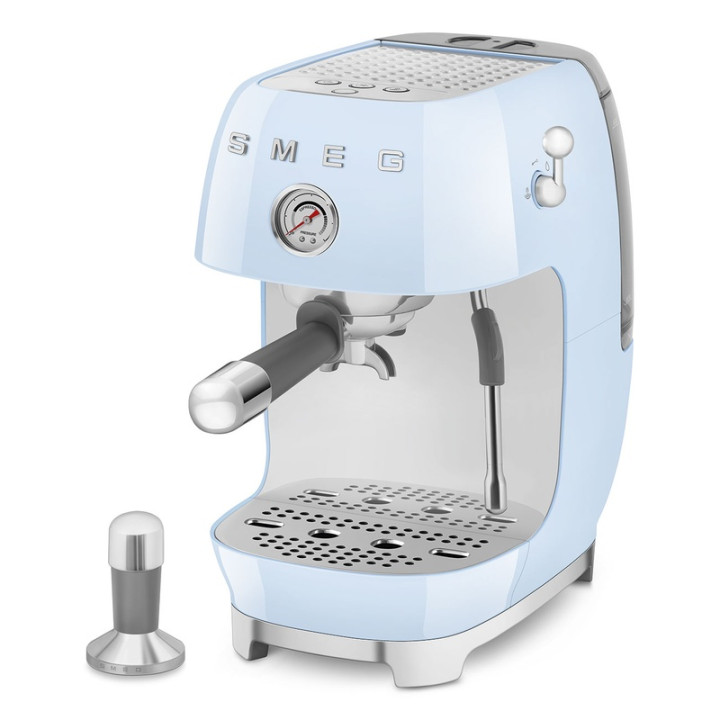 Machine à café Expresso et Cold Brew SMEG ECF03PBEU Années 50 Bleu Azur