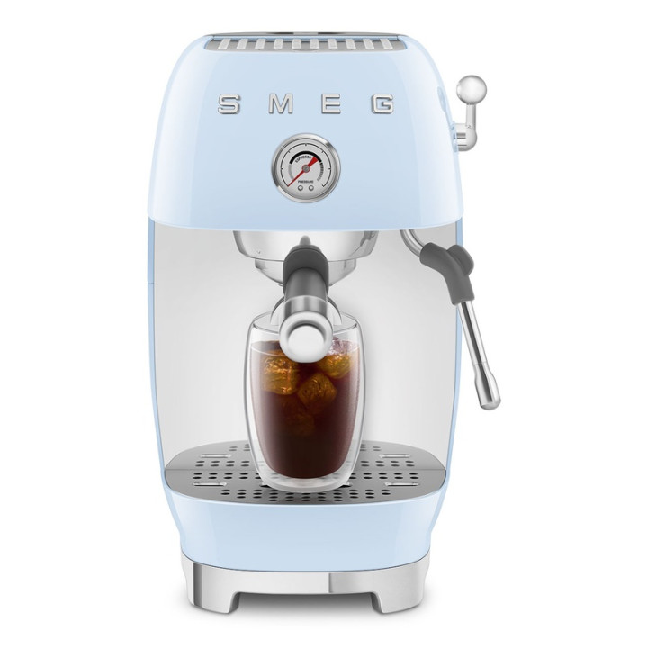 Machine à café Expresso et Cold Brew SMEG ECF03PBEU Années 50 Bleu Azur