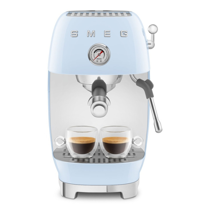 Machine à café Expresso et Cold Brew SMEG ECF03PBEU Années 50 Bleu Azur