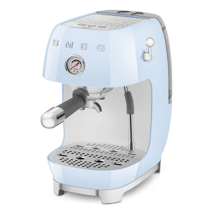 Machine à café Expresso et Cold Brew SMEG ECF03PBEU Années 50 Bleu Azur
