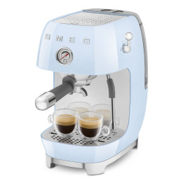 Machine à café Expresso et Cold Brew SMEG ECF03PBEU Années 50 Bleu Azur