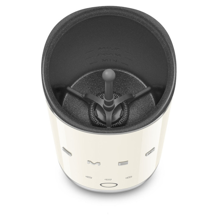 Emulsionneur de lait SMEG MFF02CREU - Design rétro années 50 crème