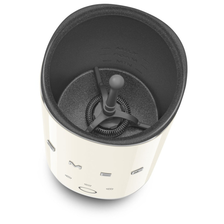 Emulsionneur de lait SMEG MFF02CREU - Design rétro années 50 crème