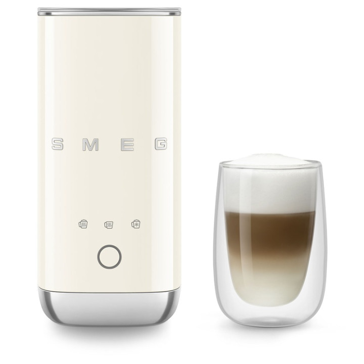 Emulsionneur de lait SMEG MFF02CREU - Design rétro années 50 crème