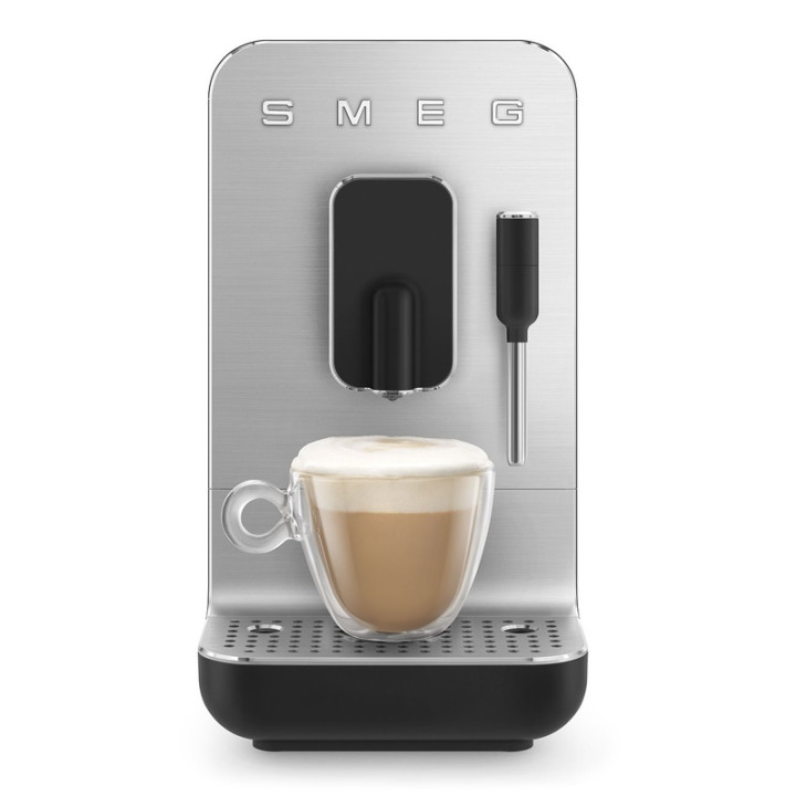 Machine à café automatique SMEG BCC12BLMEU Noir Mat - Broyeur intégré et Design élégant