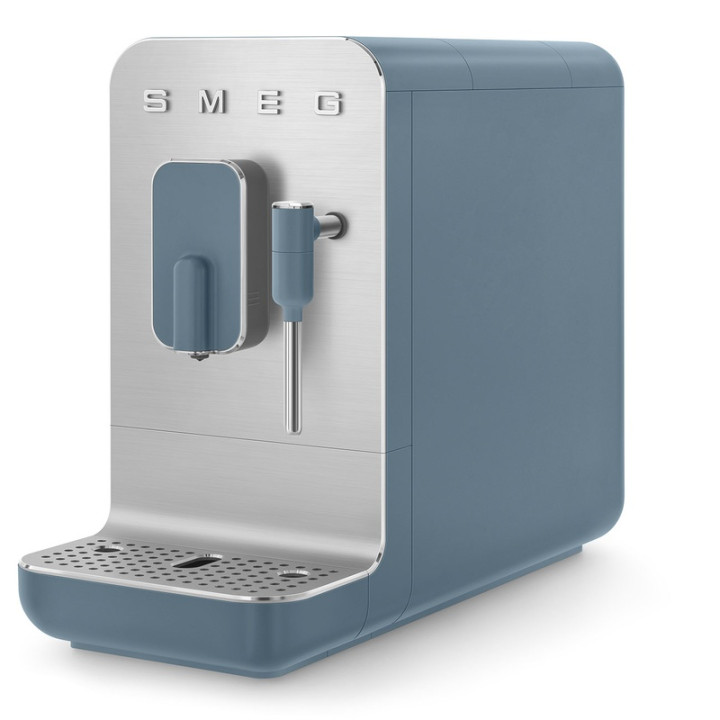 Machine à Café Automatique SMEG BCC12SBMEU Bleu Orage Mat - Expresso Parfait à Chaque Tasse