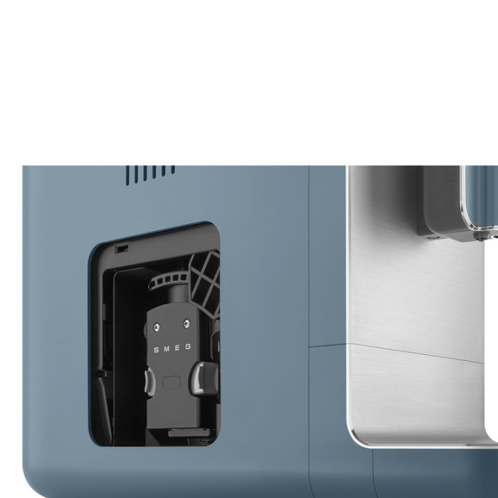 Machine à Café Automatique SMEG BCC12SBMEU Bleu Orage Mat - Expresso Parfait à Chaque Tasse