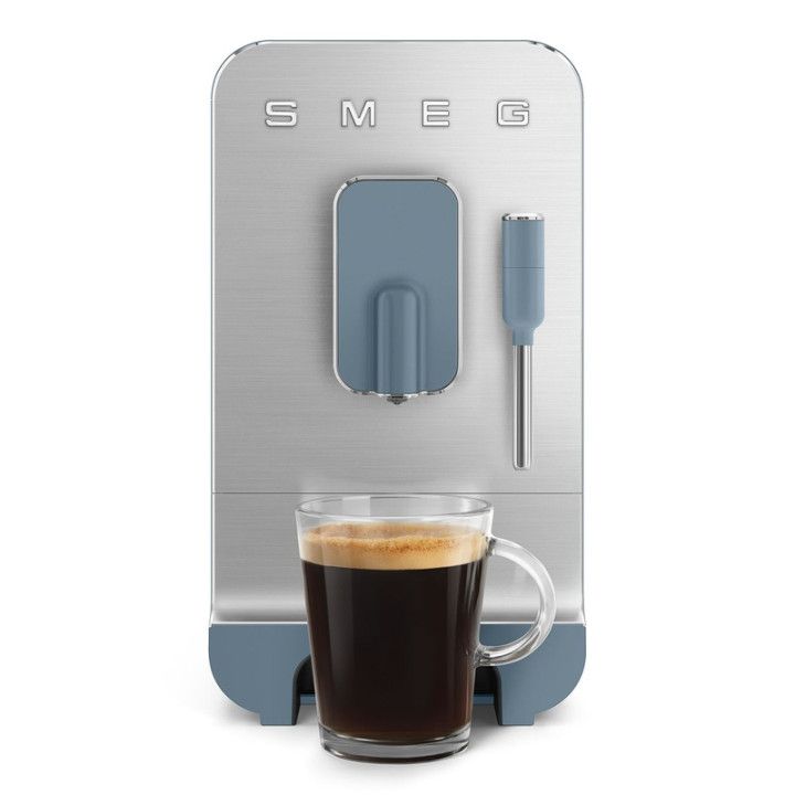 Machine à Café Automatique SMEG BCC12SBMEU Bleu Orage Mat - Expresso Parfait à Chaque Tasse