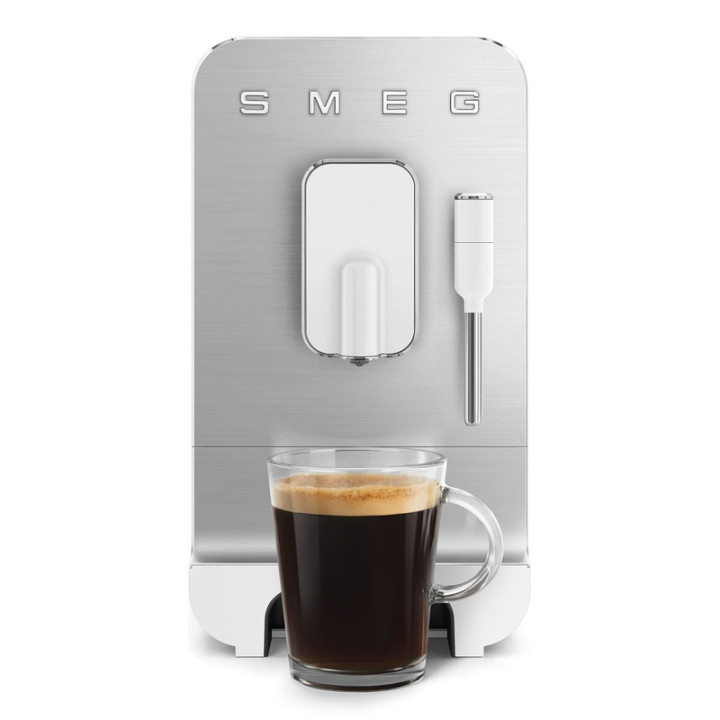 Machine à café automatique SMEG BCC12WHMEU Blanc Mat avec broyeur intégré