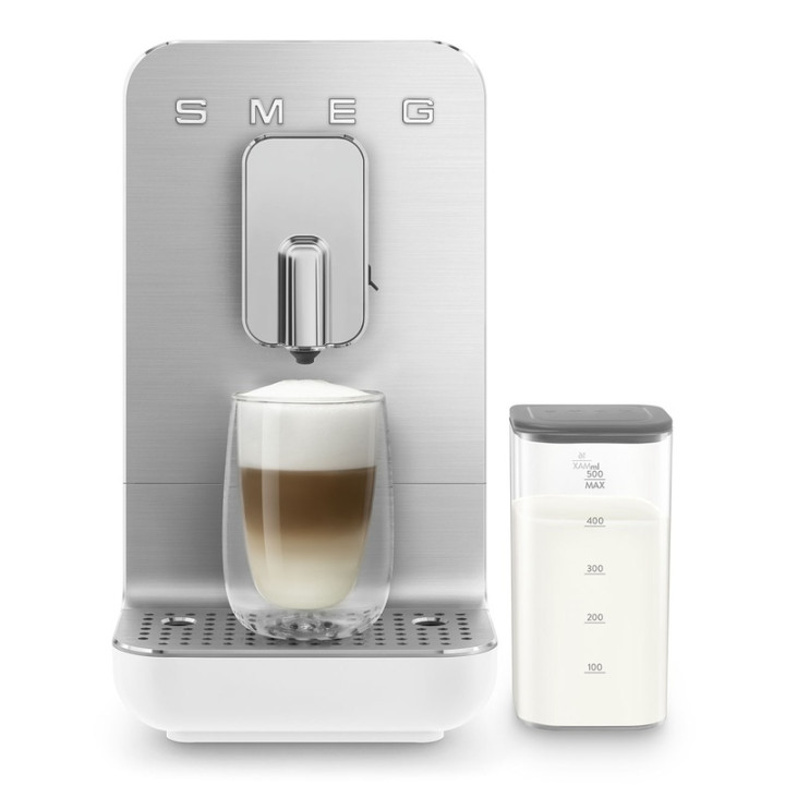 Machine à café automatique SMEG BCC13WHMEU - Blanc Mat avec broyeur intégré