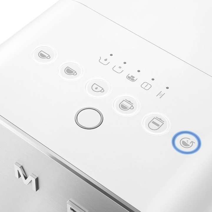 Machine à café automatique SMEG BCC13WHMEU - Blanc Mat avec broyeur intégré