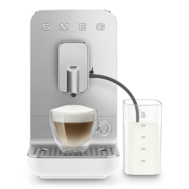 Machine à café automatique SMEG BCC13WHMEU - Blanc Mat avec broyeur intégré