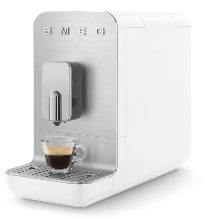 Machine à café automatique SMEG BCC13WHMEU - Blanc Mat avec broyeur intégré