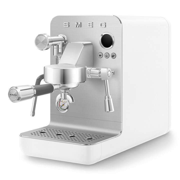 Machine à café Expresso SMEG EMC02WHMEU Blanc Mat - Design rétro et qualité barista