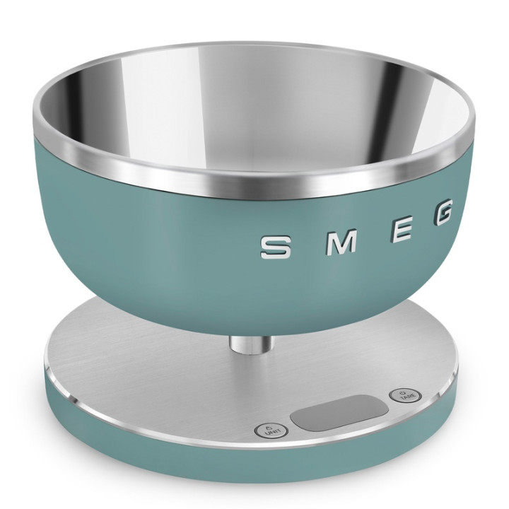 Balance de cuisine SMEG KSC01EGMWW Vert Émeraude Mat - Précision et élégance rétro