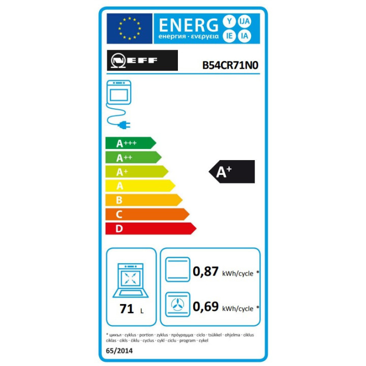 Four encastrable pyrolyse NEFF B54CR71N0 Slide & Hide® | Ménachoc