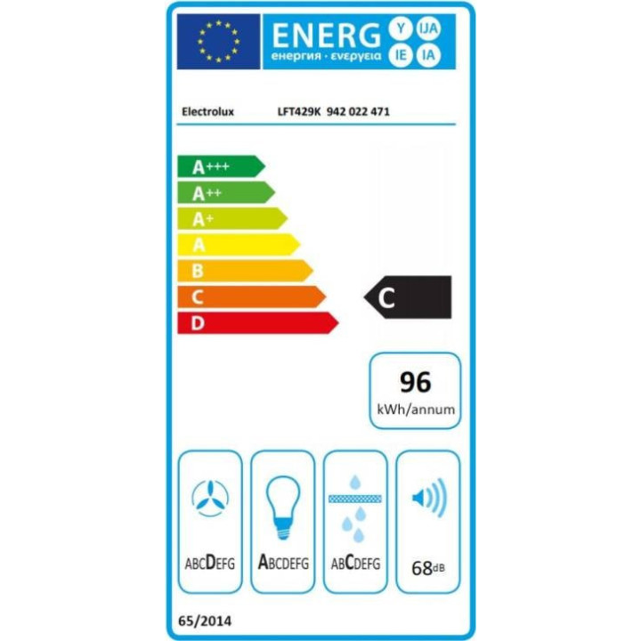 Hotte décorative murale ELECTROLUX LFT429K 90 cm Série 600 | Ménachoc