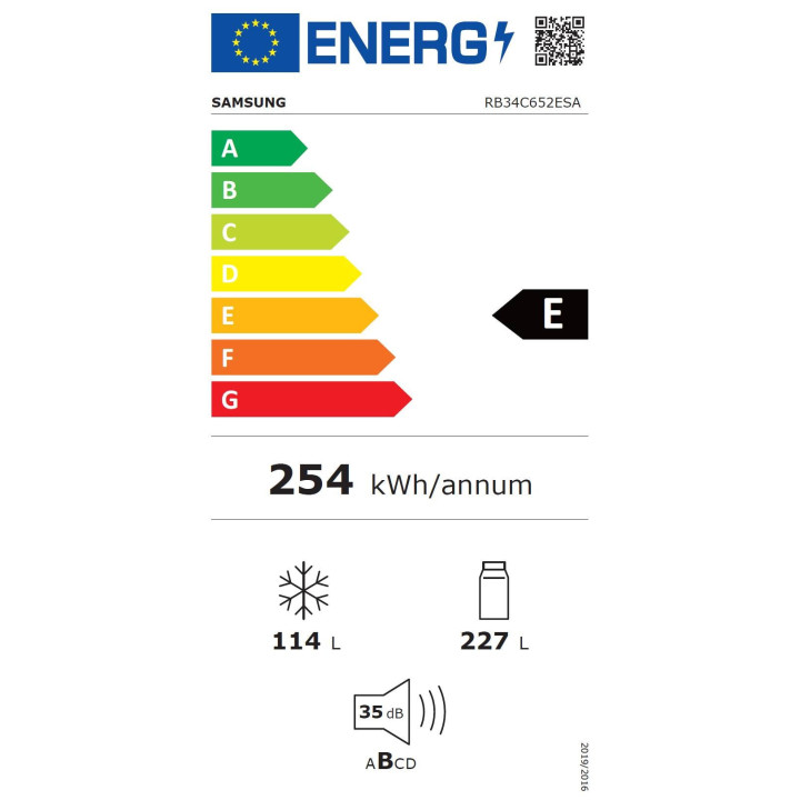 Réfrigérateur combiné Bespoke AI SAMSUNG RB34C652ESA - 341L | Ménachoc