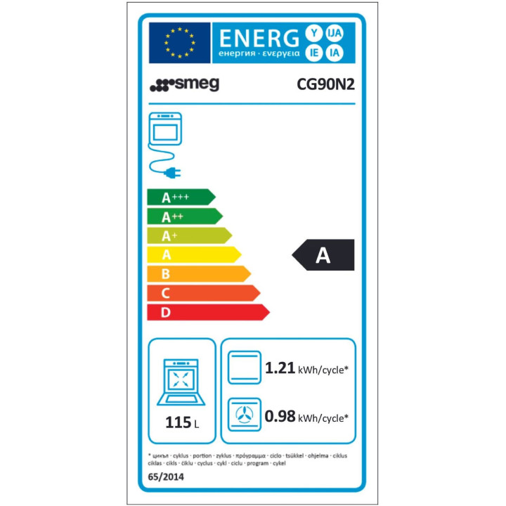 Piano de cuisson GAZ SMEG CG90N2 - 90cm