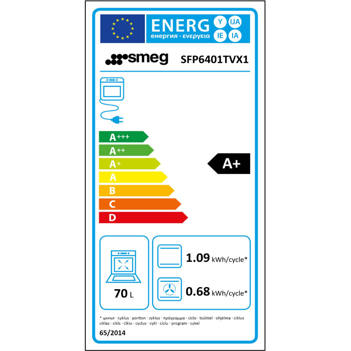 Four encastrable pyrolyse SMEG inox SFP6401TVX1 - 70L | Ménachoc