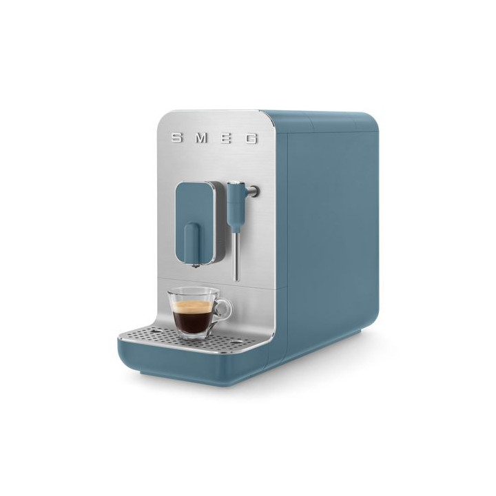 Machine à Café Automatique SMEG BCC12SBMEU Bleu Orage Mat - Expresso Parfait à Chaque Tasse