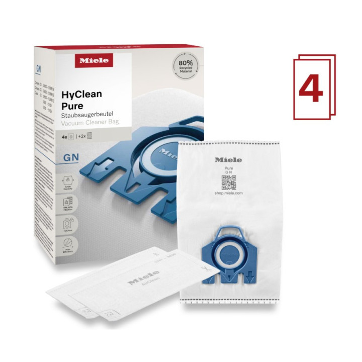 Sacs aspirateurs HyClean Pure GN - pour aspirateur MIELE | Ménachoc