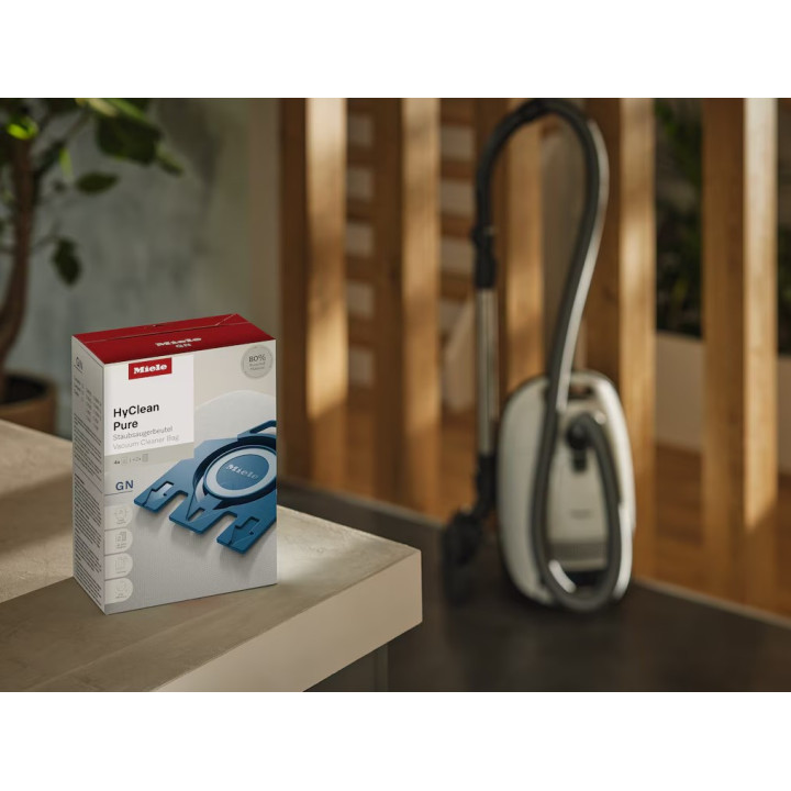 Lot de 4 boîtes de Sacs aspirateurs HyClean Pure GN - pour aspirateur MIELE | Ménachoc