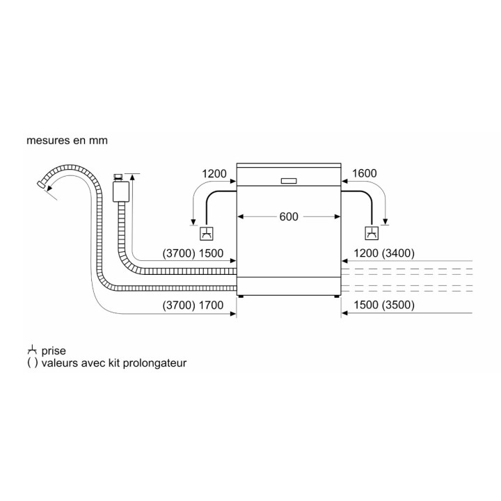 Lave vaisselle tout intégrable iQ300 SIEMENS SN63EX02CF - 60cm | Ménachoc